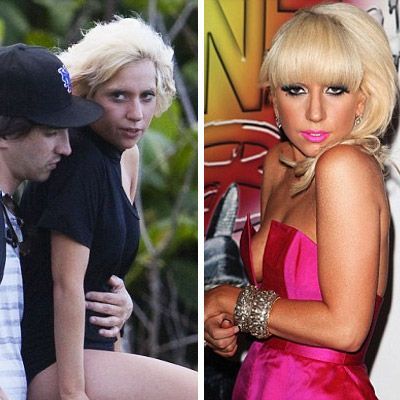 lady gaga without makeup before and after. hot lady gaga no makeup brown